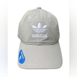 ADIDAS ORIGINALS RELAXED MENS STRAPBACK HAT DOVE GREY WHITE C153 NEW UNISEX